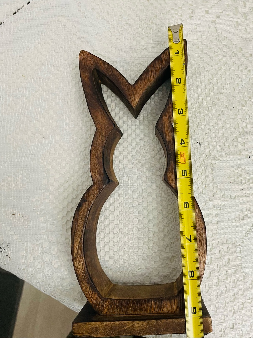 Wooden Bunny Table Top Decor - Brown